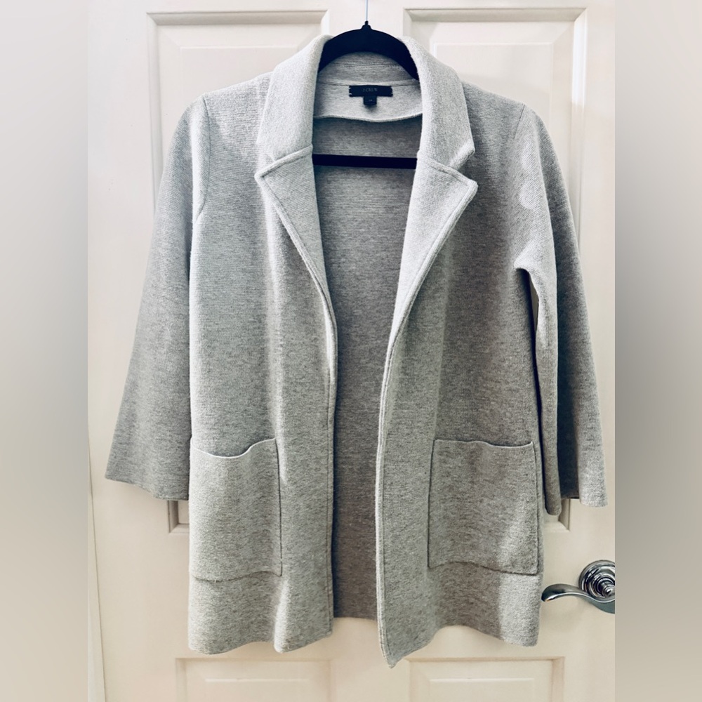 J. Crew Heather Gray Sophie Sweater Blazer